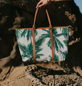 ELECTRIC PALM LARGE TOTE
